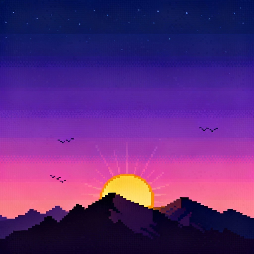 Free Pixel Sunrise Serenity Image - Sunrise, Dawn, Pixel | Download at ...