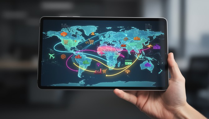 Free Global Commerce Visualization Image - Tablet, Digital, Map ...