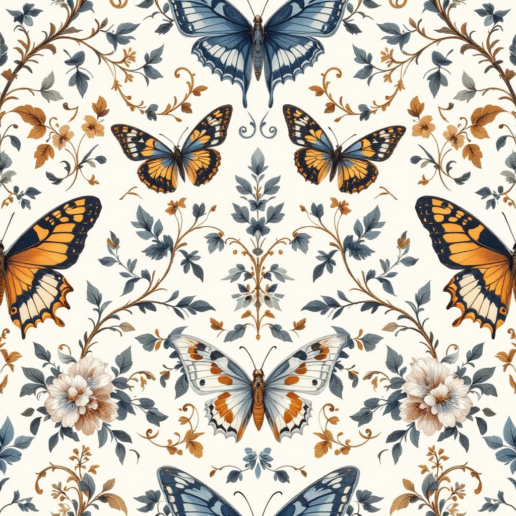Free Elegant Butterfly Pattern Image - Butterflies, Victorian, Pattern ...