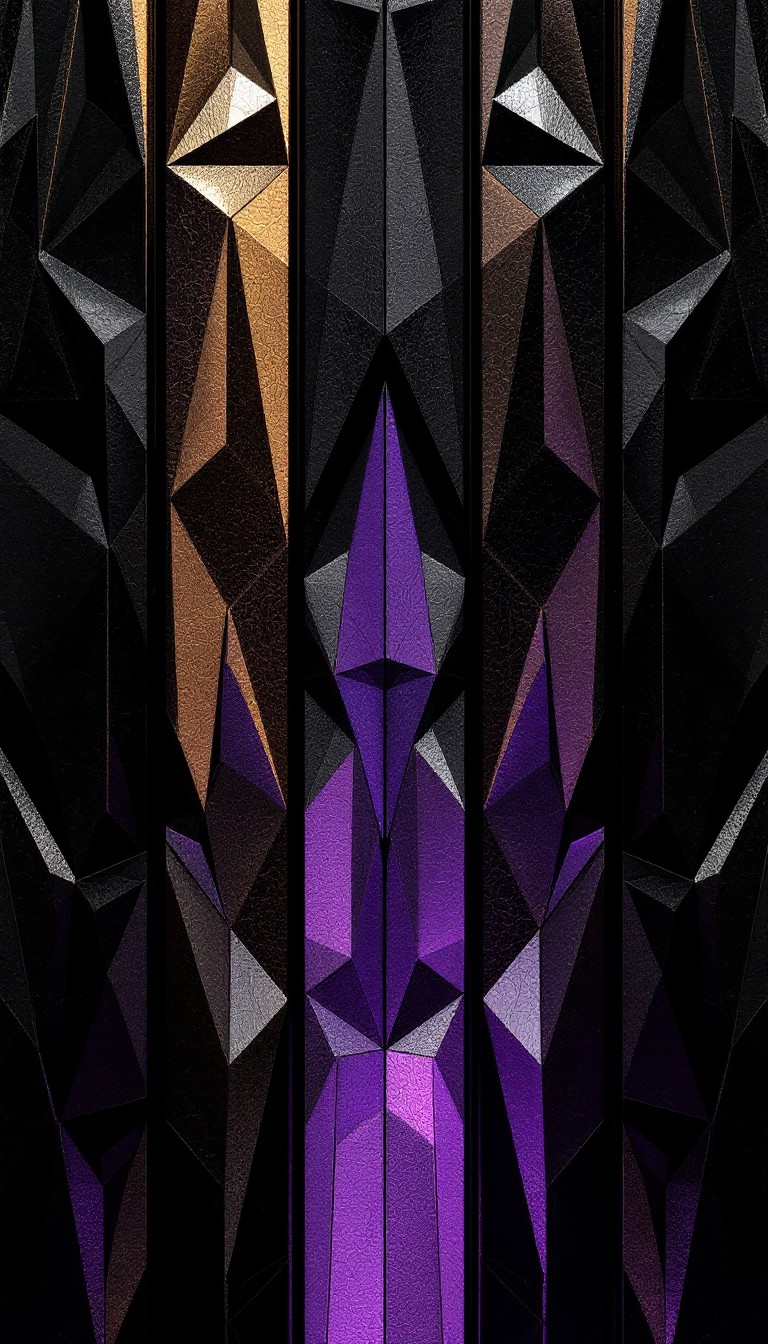 Free Purple Crystal Cascade Image - Geometric, Purple, Angular ...