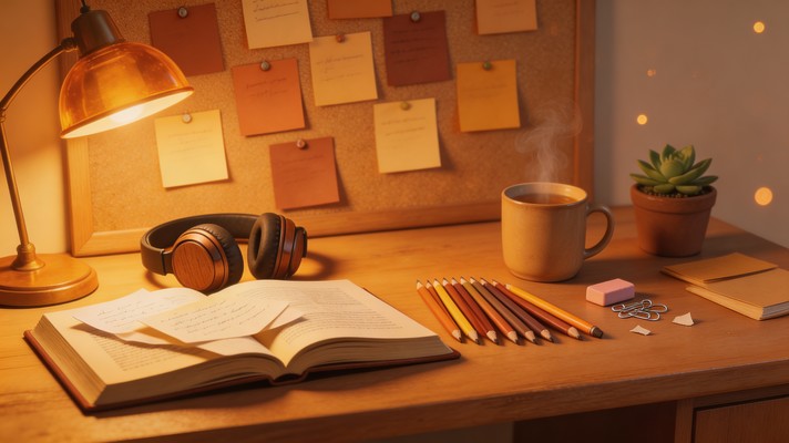 Lofi Study Free Cozy Study Vibes Image - Study, Desk, Lofi | Download at StockCake