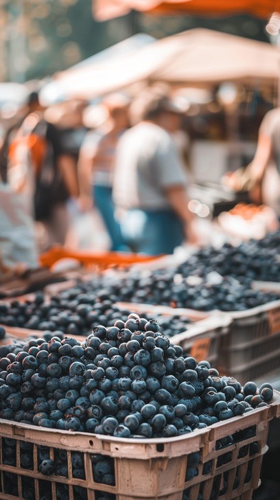 Free Fresh Blueberry Bounty Image - Blueberries, Fresh, Market ...