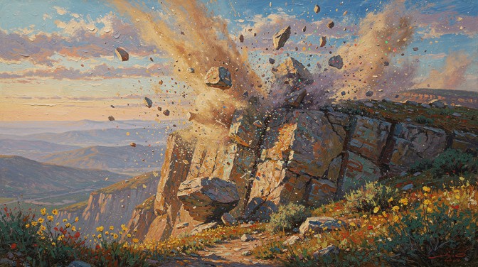 Free Exploding Rock Beauty Image - Impressionist, Painting, Explosion ...