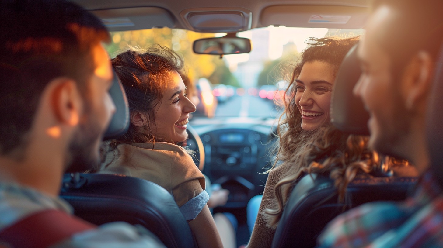 Free Joyful Car Ride Image - Friends, Car, Laughter | Download at StockCake