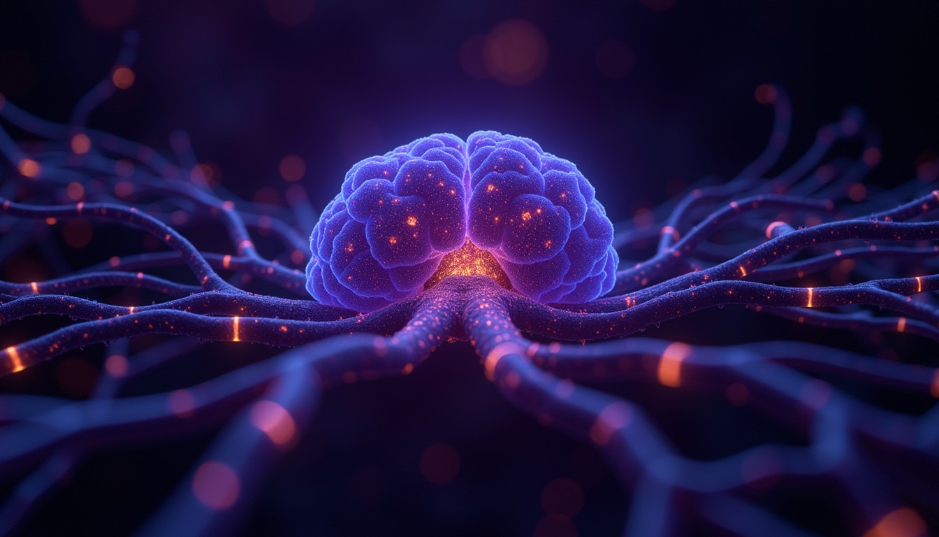 Free Glowing Amygdala Network Image - Neural, Brain, Bioluminescent ...