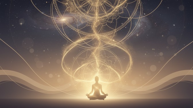 Meditator Radiating Light Free Cosmic Meditation Glow Image - Meditation, Spiritual, Cosmic ...