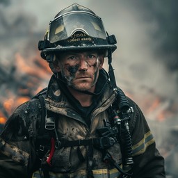 Free Heroic Firefighter Stance Image - Firefighter, Bravery, Fire ...