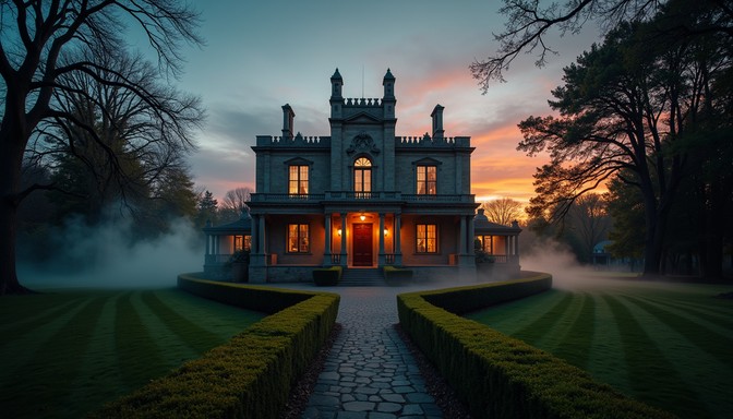 Free Misty Gothic Manor Image - Mansion, Mist, Forest | Download at ...