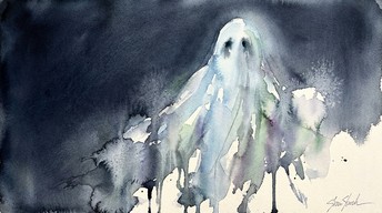幻想的な幽霊の水彩画の画像をダウンロード - 水彩画, 幽霊, 精神