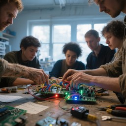 Download Collaborative Tech Workshop Image - Electronics, Teamwork ...