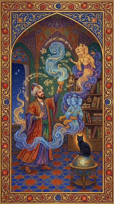 Free Mystical Sorcerer Summoning Image - Sorcerer, Wizard, Magic ...