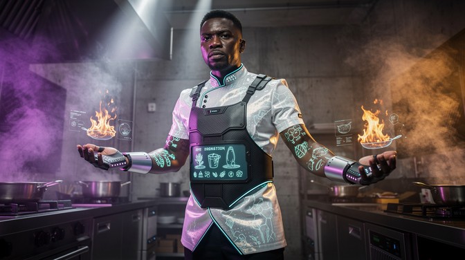 Free Cyberpunk Chef Portrait Image - Chef, Cyberpunk, Futuristic ...