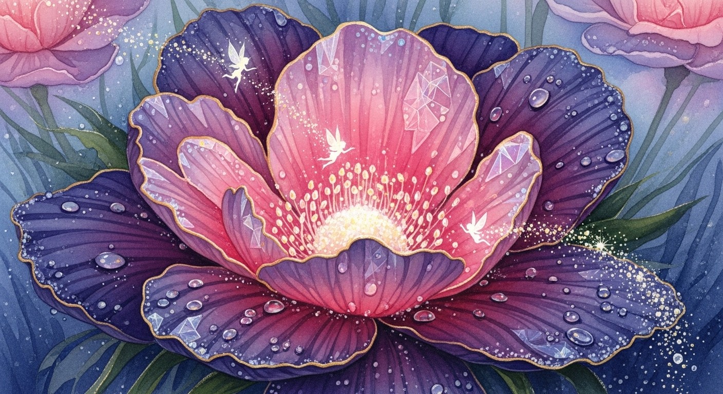 Free Luminous Magical Bloom Image - Watercolor, Bloom, Purple ...