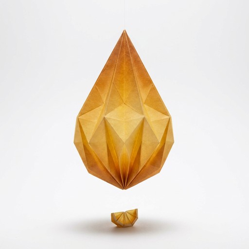 Free Golden Origami Drop Image - Origami, Paper, Droplet | Download at ...