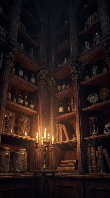 Free Ancient Apothecary Shadows Image - Gothic, Apothecary, Library ...