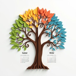 Free Four Seasons Tree Image - Tree, Seasons, Colorful | Download at ...