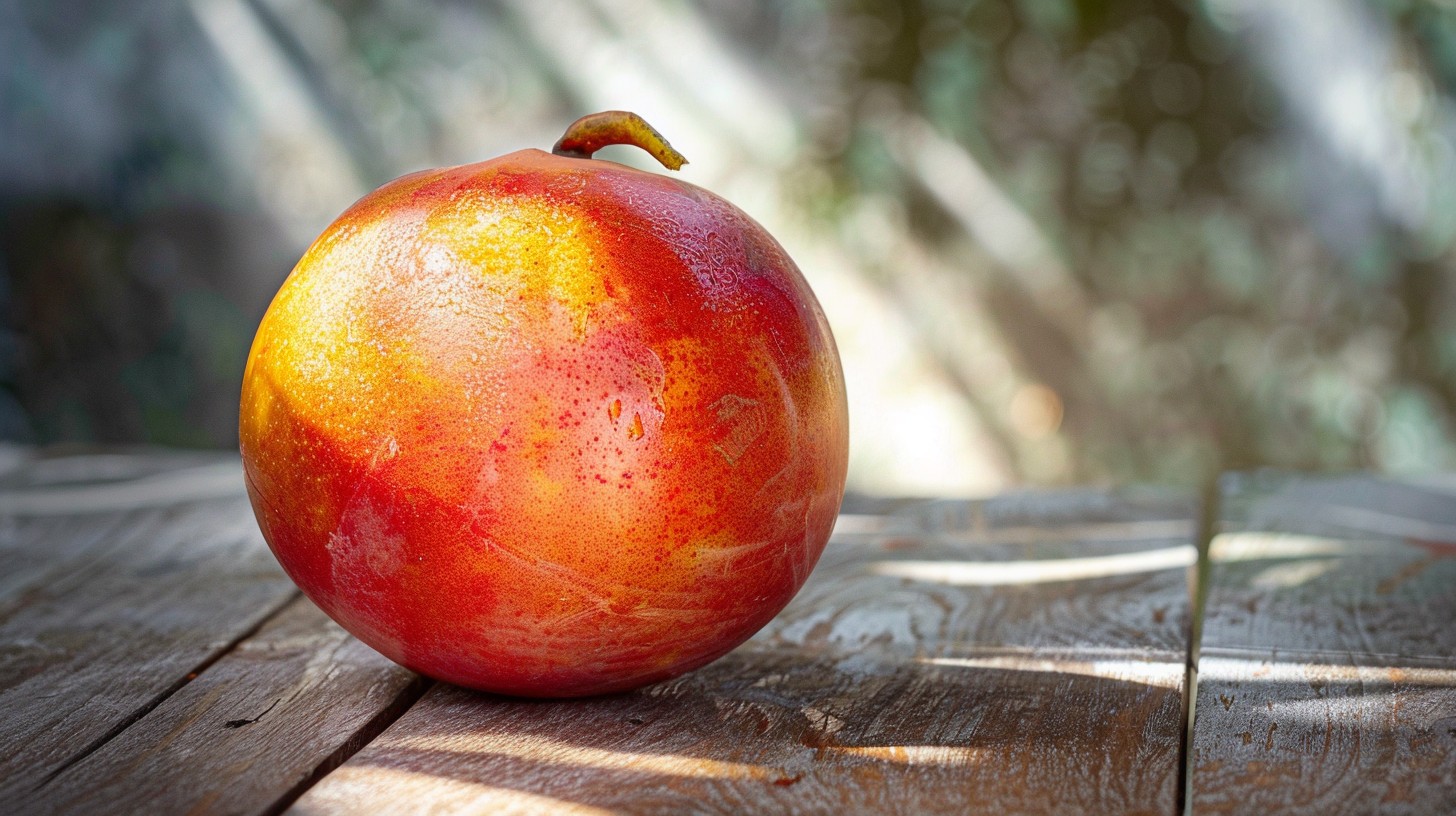 One Ripe Fruit Free Ripe Wooden Fruit Image - Nectarine, Ripe, Fresh | Download at ...