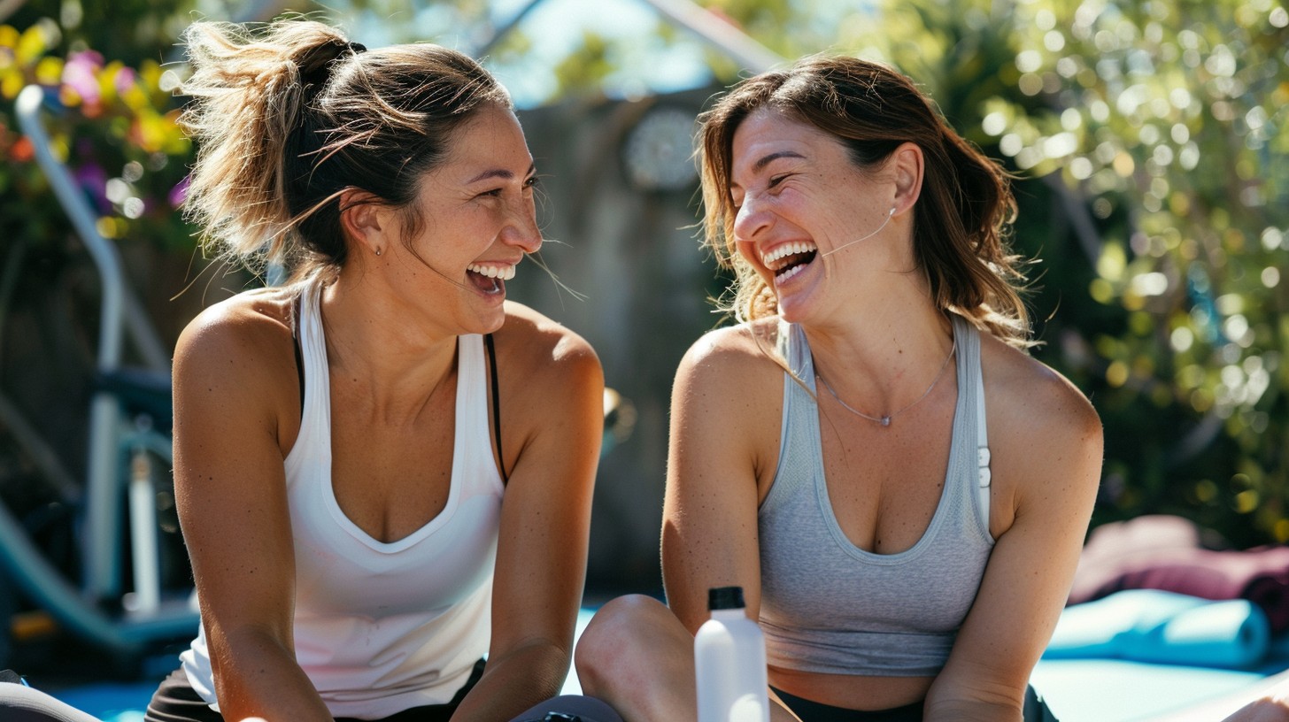 Free Joyful Workout Buddies Image - Friends, Laughter, Workout ...