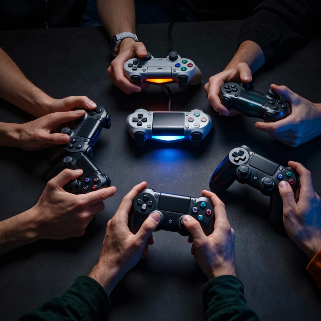 Free Gaming together circle Image - Gaming, Controllers, Multiplayer ...