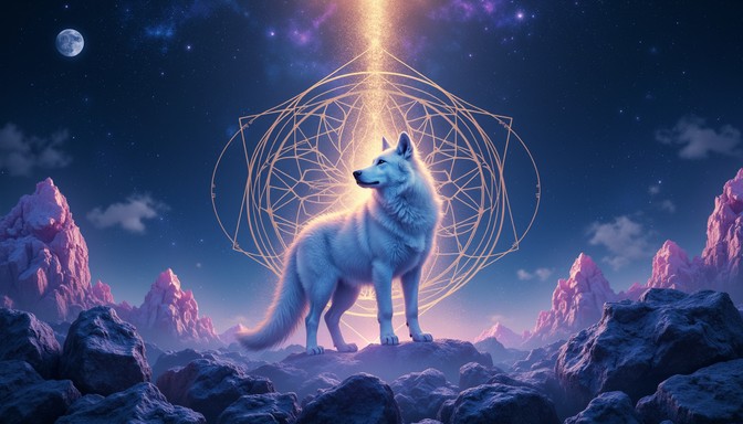 Download Celestial Wolf Spirit Image - Wolf, Mystical, Sacred | StockCake