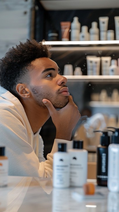 Man Using Cosmetics Free Man Holding Skincare Image - Skincare, Man, Grooming | Download at ...
