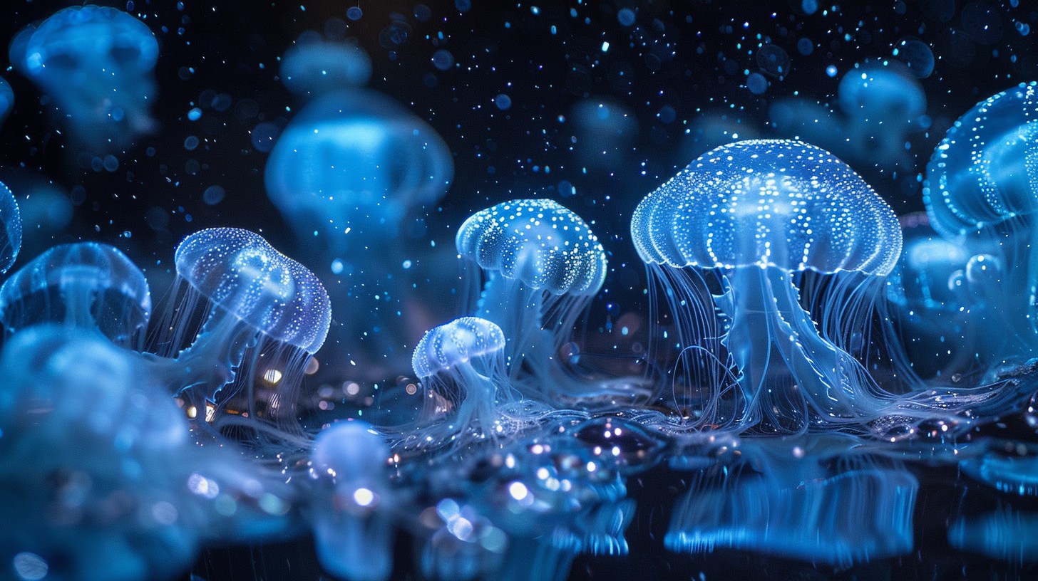 Free Glowing Blue Jellyfish Image - Jellyfish, Glowing, Blue | Download ...