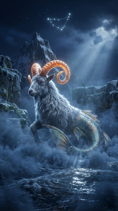 Free Mythical Sea-Goat Rising Image - Capricorn, Mythical, Creature ...