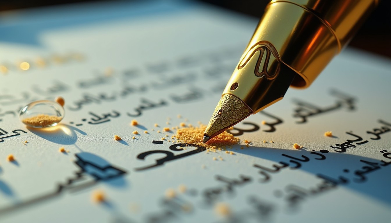Pure Gold Write Free Golden writing art Image - Pen, Gold, Writing | Download at StockCake