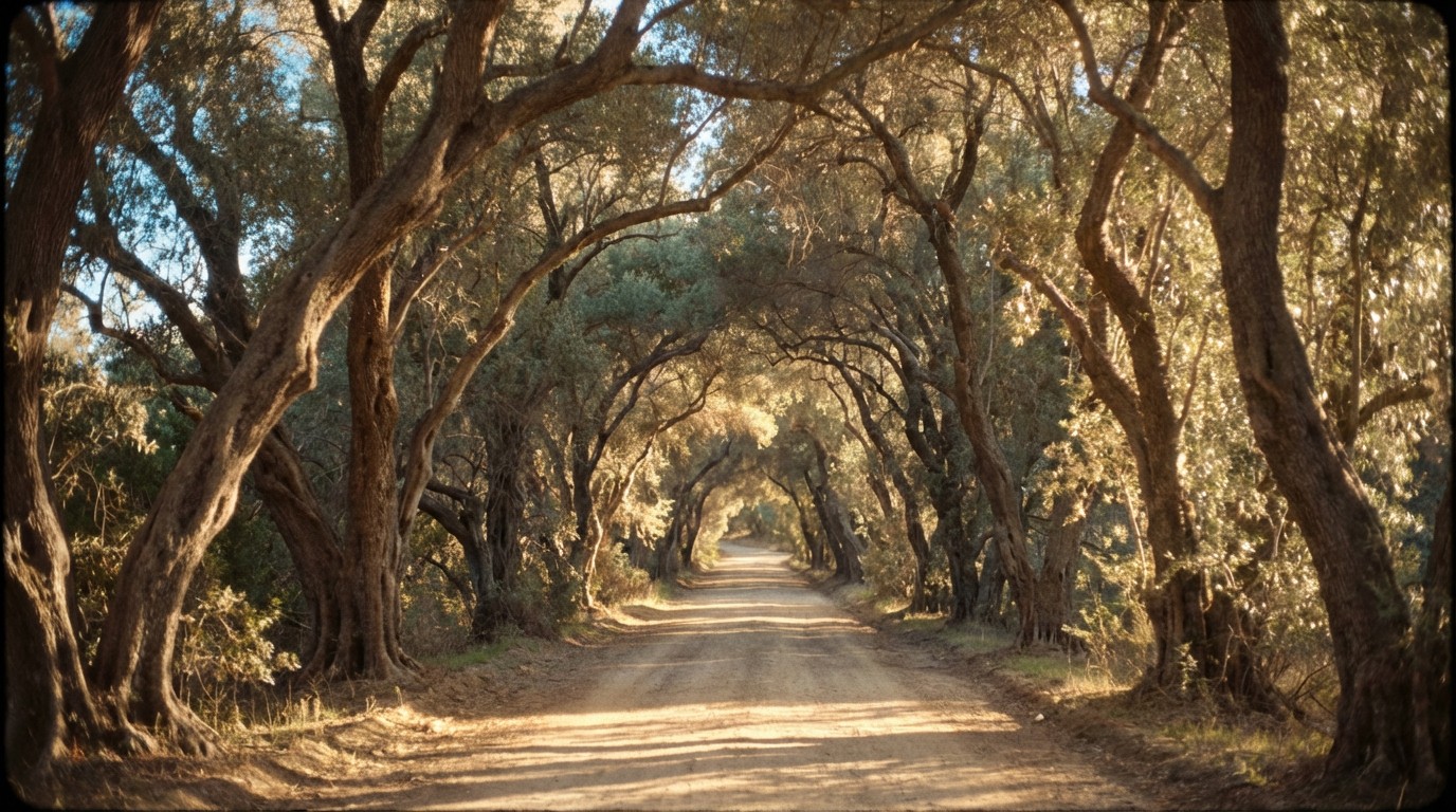 Free Golden Tree Tunnel Image - Trees, Tunnel, Road | Download at StockCake