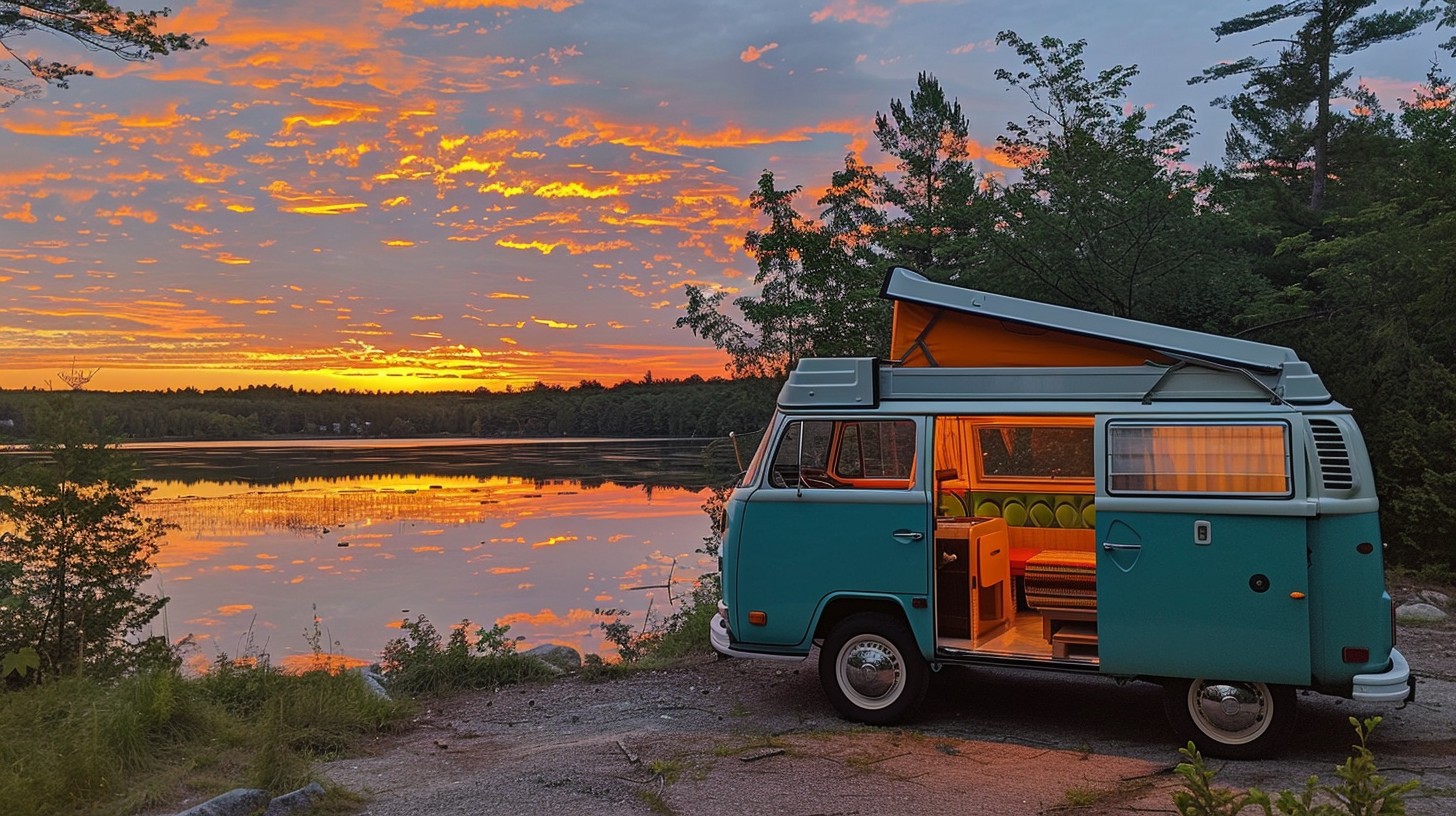 Free Sunset Road Trip Image - Sunset, Camper, Van | Download at StockCake