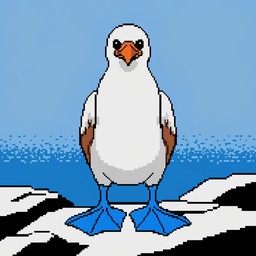 Free Blue-footed Pixel Bird Image - Pixel, Bird, Booby | Download at ...