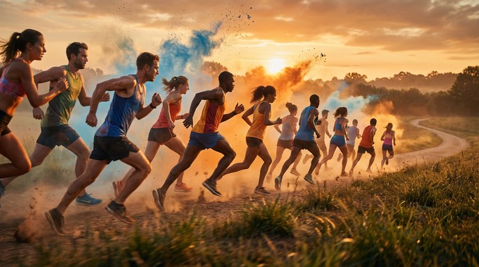 Athletic Racing Free Racing Through Color Image - Athletes, Running, Race | Download at ...