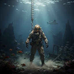 Free Deep Sea Explorer Image - Diver, Underwater, Brass | Download at ...