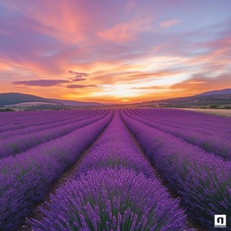 Free Lavender Sunset View Image - Sunset, Lavender, Landscape ...