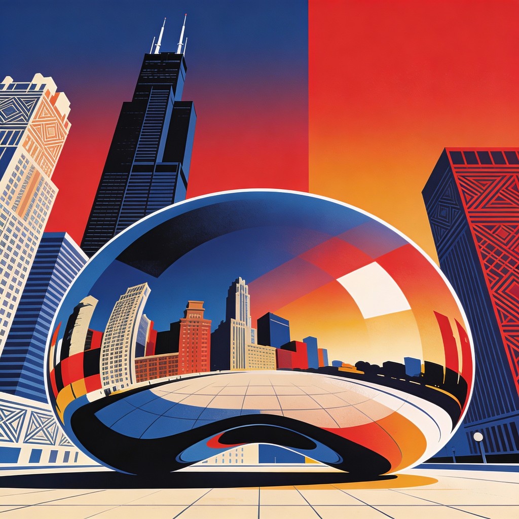 Free Bold Chicago Design Image - Chicago, Illustration, Geometric ...