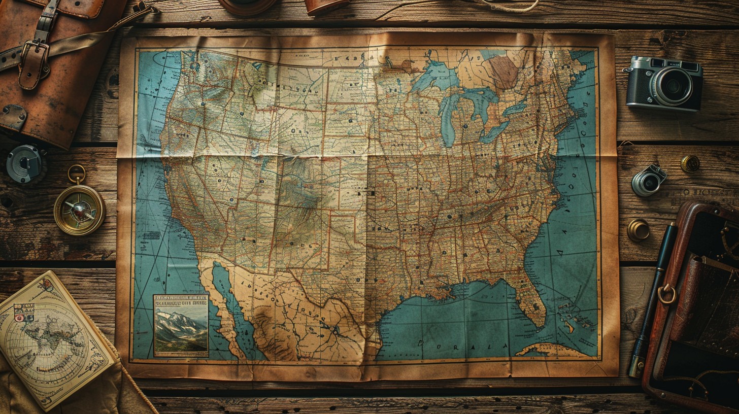 Free Vintage Map Display Image - Map, Vintage, Travel | Download at ...