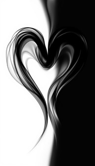 Free Flowing Heart Shadow Image - Heart, Minimal, Monochrome | Download ...