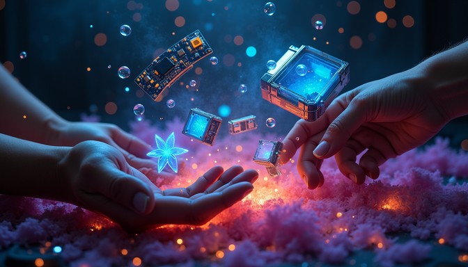 Free Technokinetic Magic Unleashed Image - Ethereal, Circuits, Digital ...