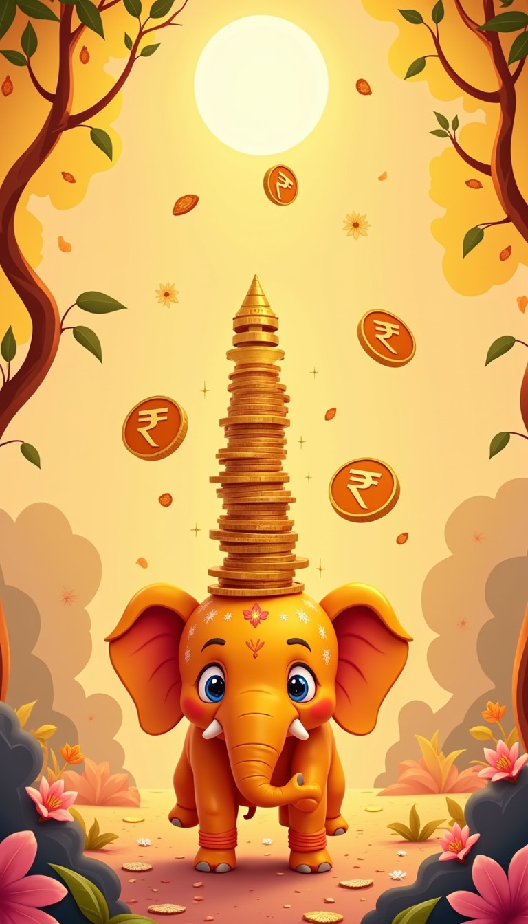 Free Magical Money Elephant Image - Elephant, Coins, Rupees | Download ...