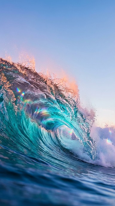 Free Glowing Ocean Wave Image - Wave, Ocean, Water | Download at StockCake
