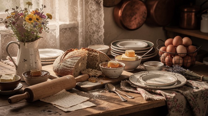 Rustic Breakfast Image Free Rustic Morning Spread Image - Breakfast, Farmhouse, Rustic ...