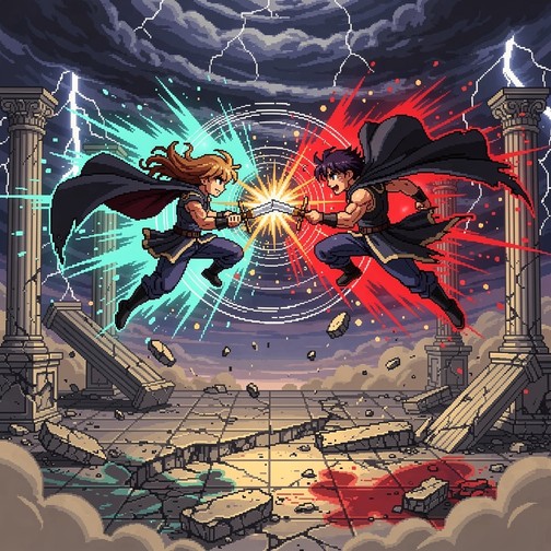 Free Epic Pixel Showdown Image - Pixel, Retro, Anime | Download at ...