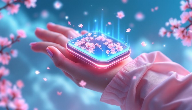 Free Blossom Tech Dreams Image - Smartwatch, Holographic, Cyberpunk ...