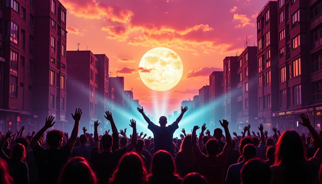 Free Cosmic Concert Euphoria Image - Concert, Sunset, Silhouettes ...