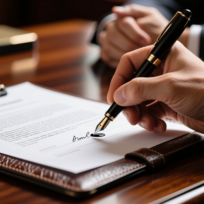 Free Contract Signature Moment Image | Download at StockCake
