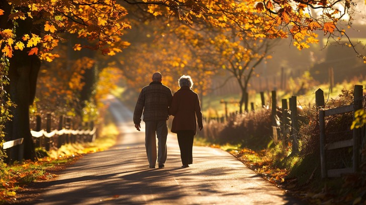 Free Autumn Walk Together Image - Autumn, Couple, Tranquil | Download ...