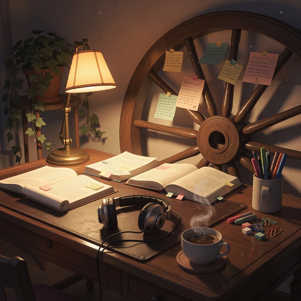 Lofi Computer Desk Free Lofi Desk Setup Image - Lofi, Study, Desk | Download at StockCake