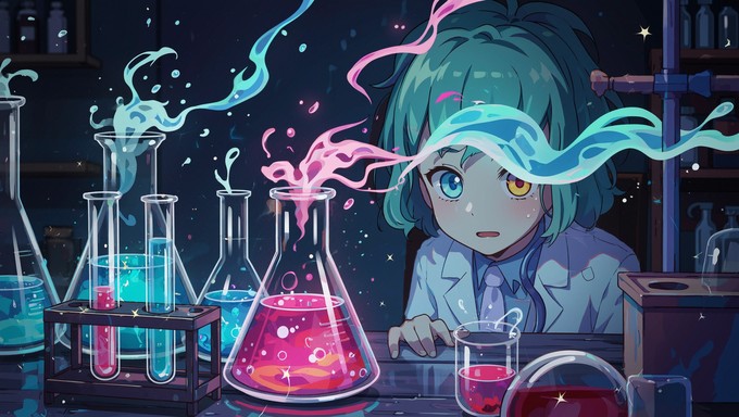 Free Glowing Lab Breakthrough Image - Anime, Scientist, Laboratory ...
