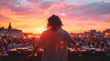 Free DJ Sunset Party Image - Dj, Sunset, Party | Download at StockCake