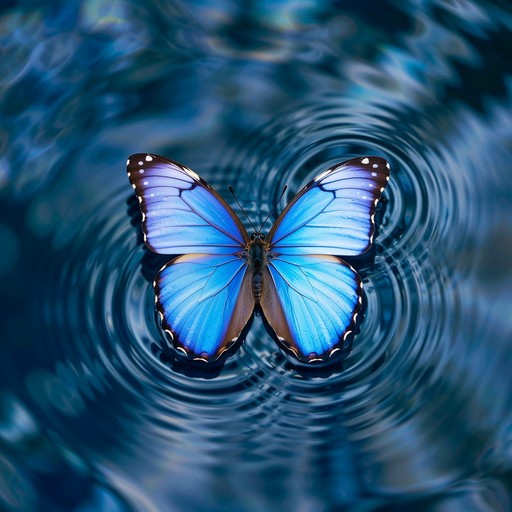 Free Blue Butterfly Ripples Image - Butterfly, Blue, Geometric ...